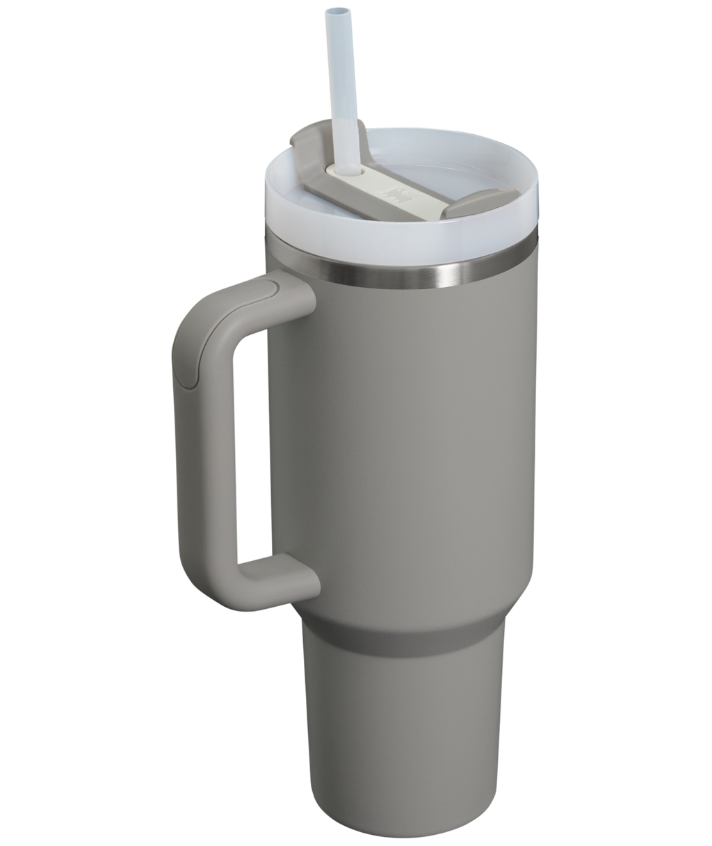 Splash-Resistant FlowState The Quencher H2.0 Flowstate Tumbler  | Stanley Create D332L - Double-Wall Vacuum Insulated Travel Tumbler with Straw Detail