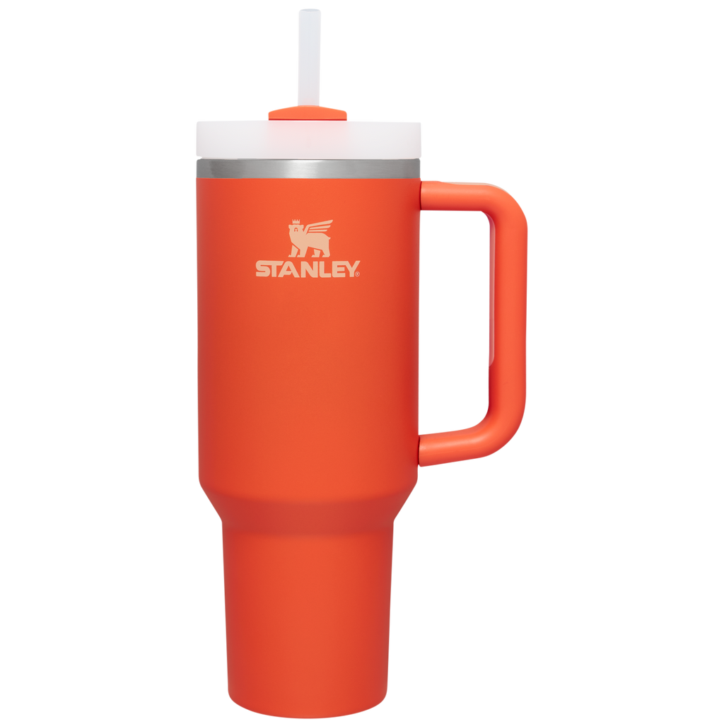 Splash-Resistant FlowState The Quencher H2.0 Flowstate Tumbler  | Stanley Create D332L - Double-Wall Vacuum Insulated Travel Tumbler with Straw Detail