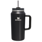 Large Capacity The Quencher H2.0 Flowstate Tumbler D033Q - Double-Wall Vacuum Insulated Travel Tumbler with Straw - Black Glow