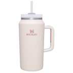 Splash-Resistant FlowState The Quencher H2.0 Flowstate Tumbler D365U - Double-Wall Vacuum Insulated Travel Tumbler with Straw - Rose Quartz