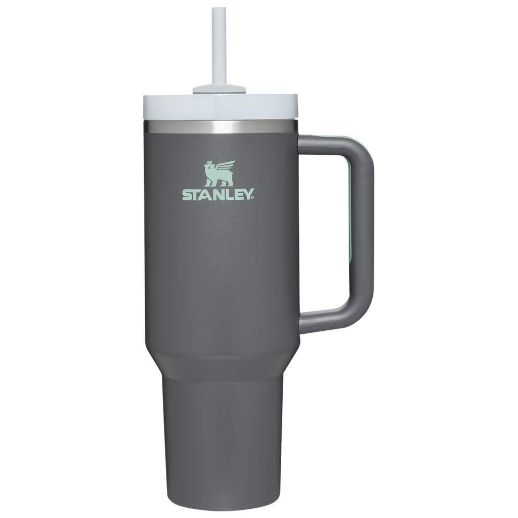 Splash-Resistant FlowState The Quencher H2.0 Flowstate Tumbler  | Stanley Create D332L - Double-Wall Vacuum Insulated Travel Tumbler with Straw Detail