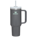 Splash-Resistant FlowState The Quencher H2.0 Flowstate Tumbler  | Stanley Create D332L - Double-Wall Vacuum Insulated Travel Tumbler with Straw - Charcoal