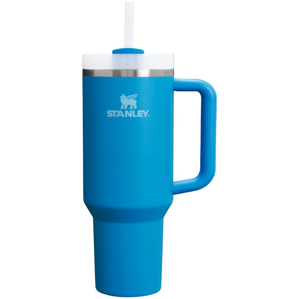 Splash-Resistant FlowState The Quencher H2.0 Flowstate Tumbler  | Stanley Create D332L - Double-Wall Vacuum Insulated Travel Tumbler with Straw Detail