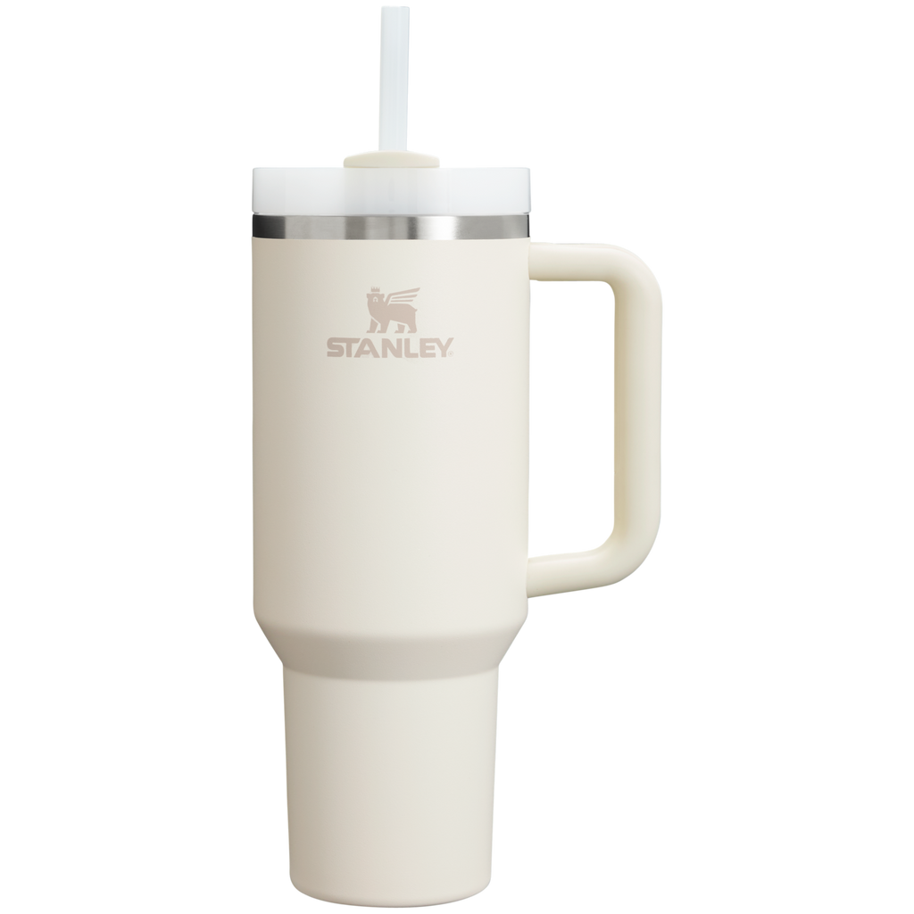 Insulated Travel The Quencher H2.0 Flowstate Tumbler D050X - Premium Stainless Steel Straw Cup for All-Day Hydration - Cream 2.0