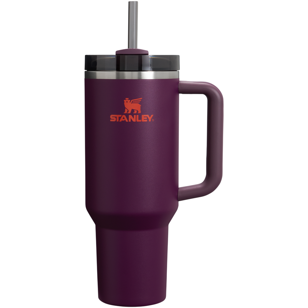 Splash-Resistant FlowState The Quencher H2.0 Flowstate Tumbler  | Stanley Create D332L - Double-Wall Vacuum Insulated Travel Tumbler with Straw Detail