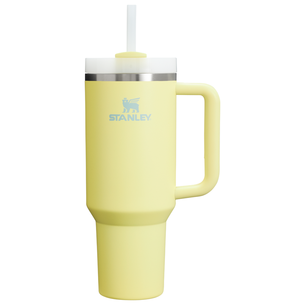 Splash-Resistant FlowState The Quencher H2.0 Flowstate Tumbler  | Stanley Create D332L - Double-Wall Vacuum Insulated Travel Tumbler with Straw Detail