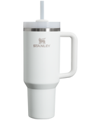 Splash-Resistant FlowState The Quencher H2.0 Flowstate Tumbler  | Stanley Create D332L - Double-Wall Vacuum Insulated Travel Tumbler with Straw - Frost