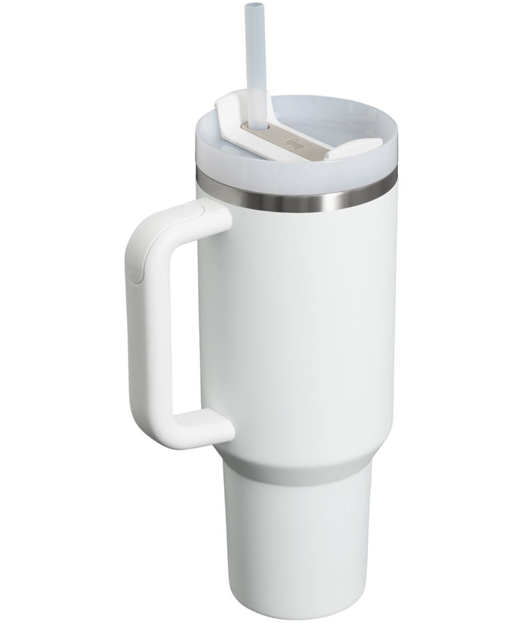 Splash-Resistant FlowState The Quencher H2.0 Flowstate Tumbler  | Stanley Create D332L - Double-Wall Vacuum Insulated Travel Tumbler with Straw Detail