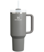 Splash-Resistant FlowState The Quencher H2.0 Flowstate Tumbler  | Stanley Create D332L - Double-Wall Vacuum Insulated Travel Tumbler with Straw - Stone