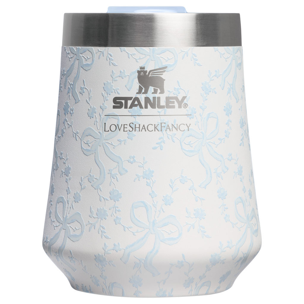 Flavor-Preserving Stanley 1913 x LoveShackFancy Holiday The Reserve Wine Tumbler Set | 2-pack D205C - Premium Insulated Egg-Shaped Wine Glass for Outdoors Detail