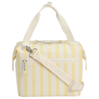 Premium All-Weather The All Day Julienne Mini Cooler D349V - Heavy-Duty Ice-Retention Food & Beverage Carrier - Cream Picnic Stripe