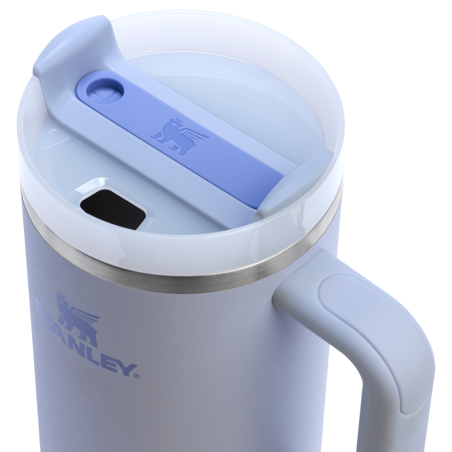 Splash-Resistant FlowState The Quencher H2.0 Flowstate Tumbler  | Stanley Create D332L - Double-Wall Vacuum Insulated Travel Tumbler with Straw Detail