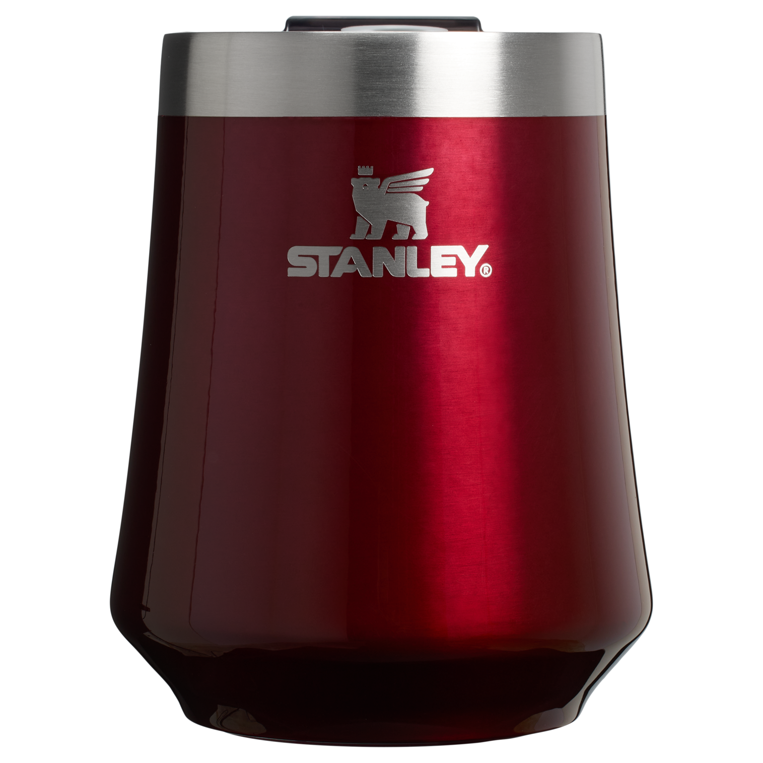 Elegant Stemless The Reserve Wine Tumbler D125V - Shatterproof Flavor-Preserving Cocktail Tumbler with Lid - Garnet Shine