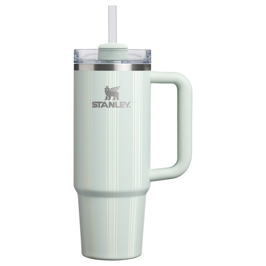 Large Capacity The Quencher H2.0 Flowstate Tumbler D343V - Double-Wall Vacuum Insulated Travel Tumbler with Straw - Mist Picnic Stripe