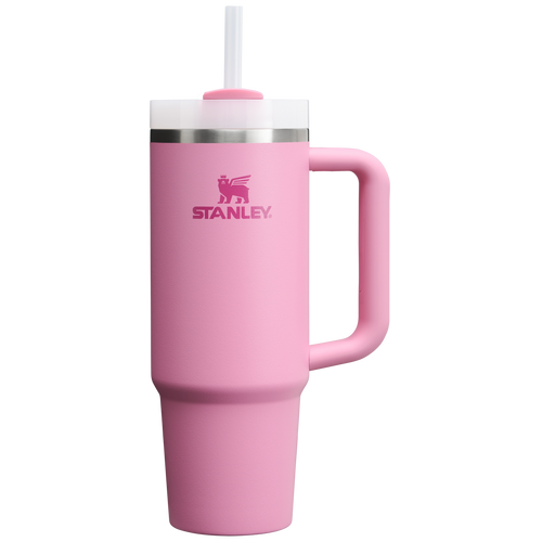 Car-Cup Friendly The Quencher H2.0 Flowstate Tumbler | Stanley Create D331C - Double-Wall Vacuum Insulated Travel Tumbler with Straw - Peony