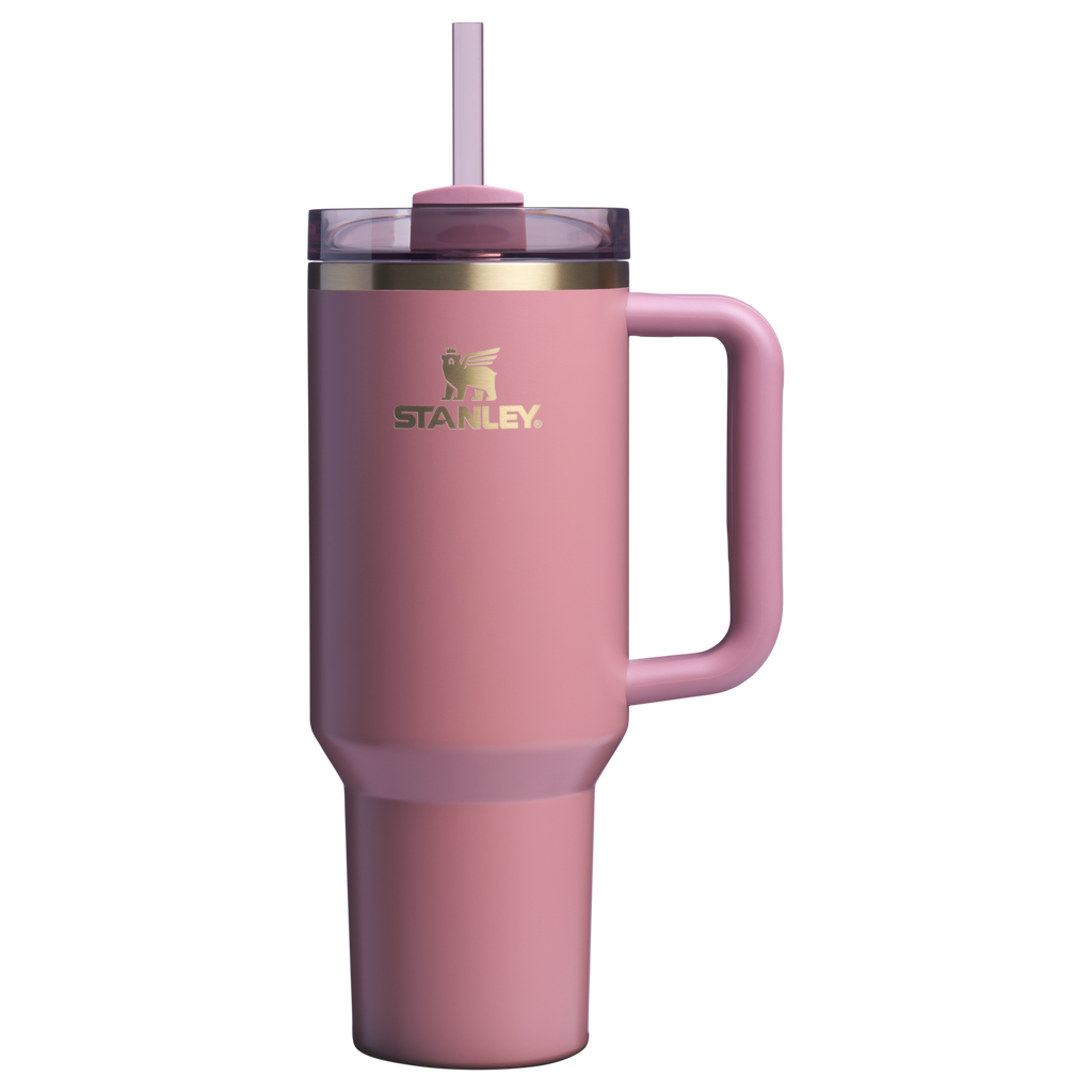 Splash-Resistant FlowState The Quencher H2.0 Flowstate Tumbler  | Stanley Create D332L - Double-Wall Vacuum Insulated Travel Tumbler with Straw Detail