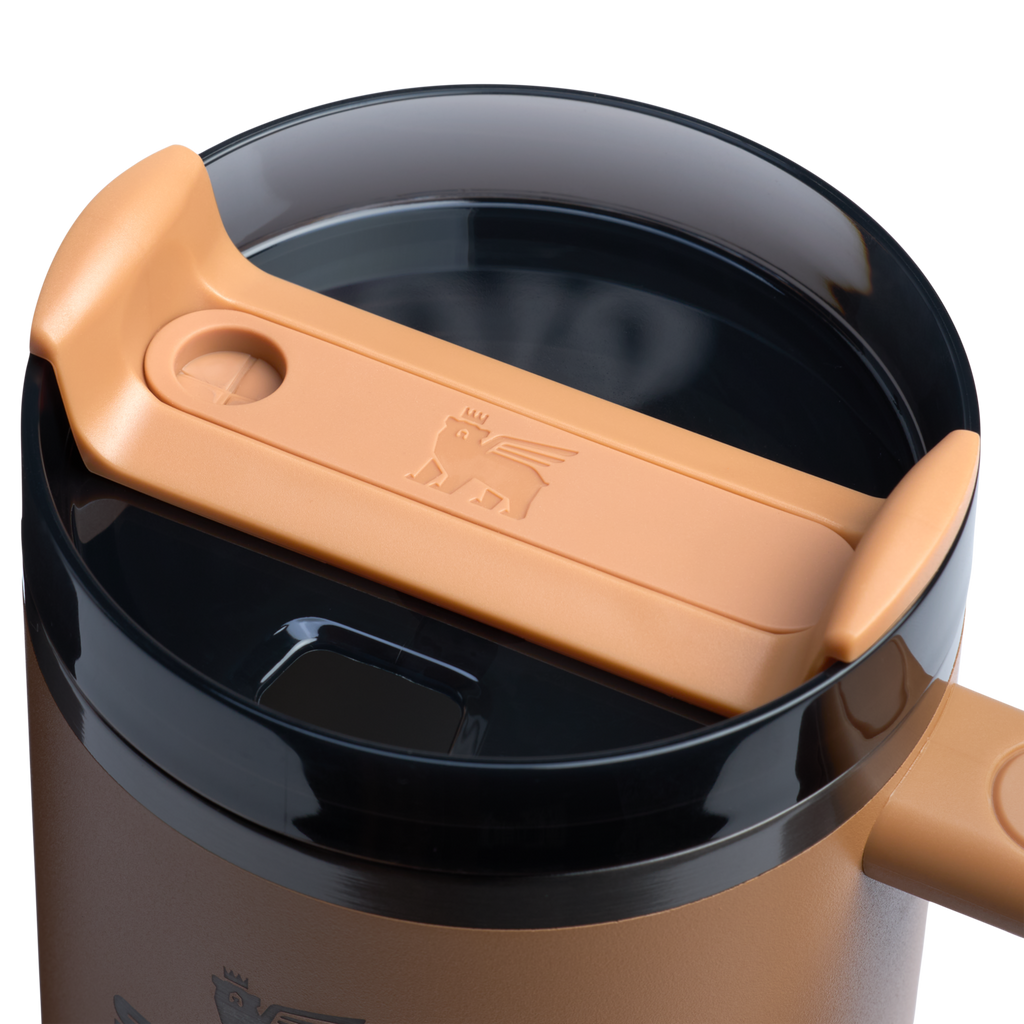 Splash-Resistant FlowState The Quencher H2.0 Flowstate Tumbler  | Stanley Create D332L - Double-Wall Vacuum Insulated Travel Tumbler with Straw Detail