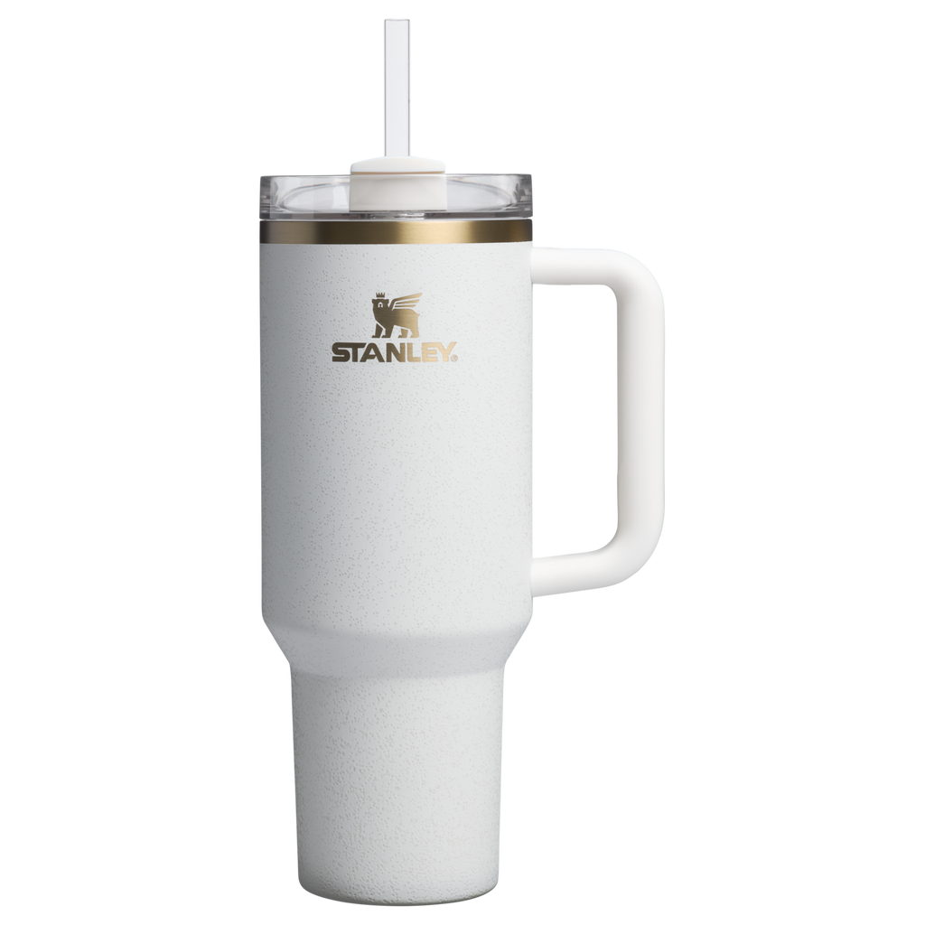 Splash-Resistant FlowState The Quencher H2.0 Flowstate Tumbler  | Stanley Create D332L - Double-Wall Vacuum Insulated Travel Tumbler with Straw Detail