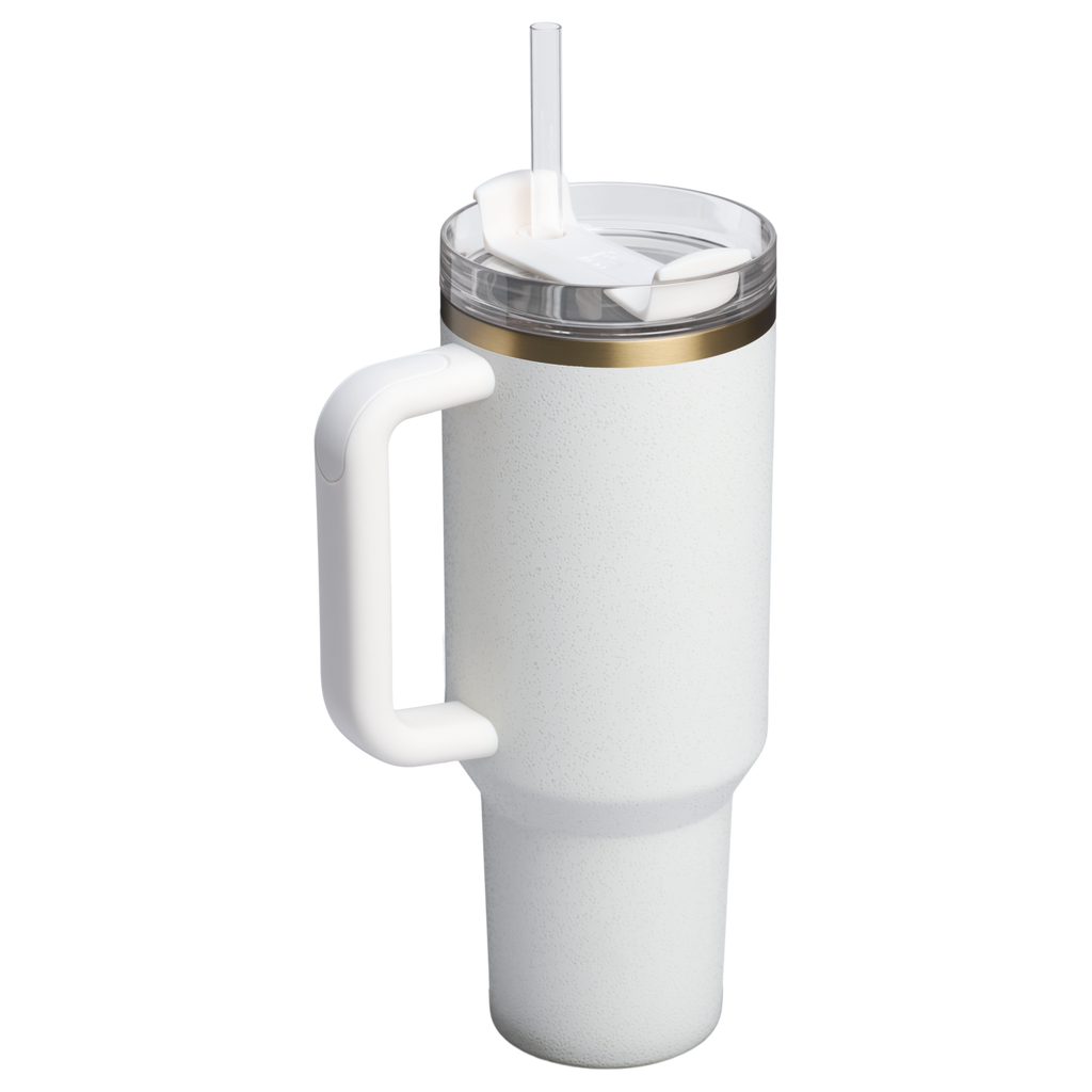 Splash-Resistant FlowState The Quencher H2.0 Flowstate Tumbler  | Stanley Create D332L - Double-Wall Vacuum Insulated Travel Tumbler with Straw Detail