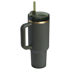Splash-Resistant FlowState The Quencher H2.0 Flowstate Tumbler  | Stanley Create D332L - Double-Wall Vacuum Insulated Travel Tumbler with Straw Detail