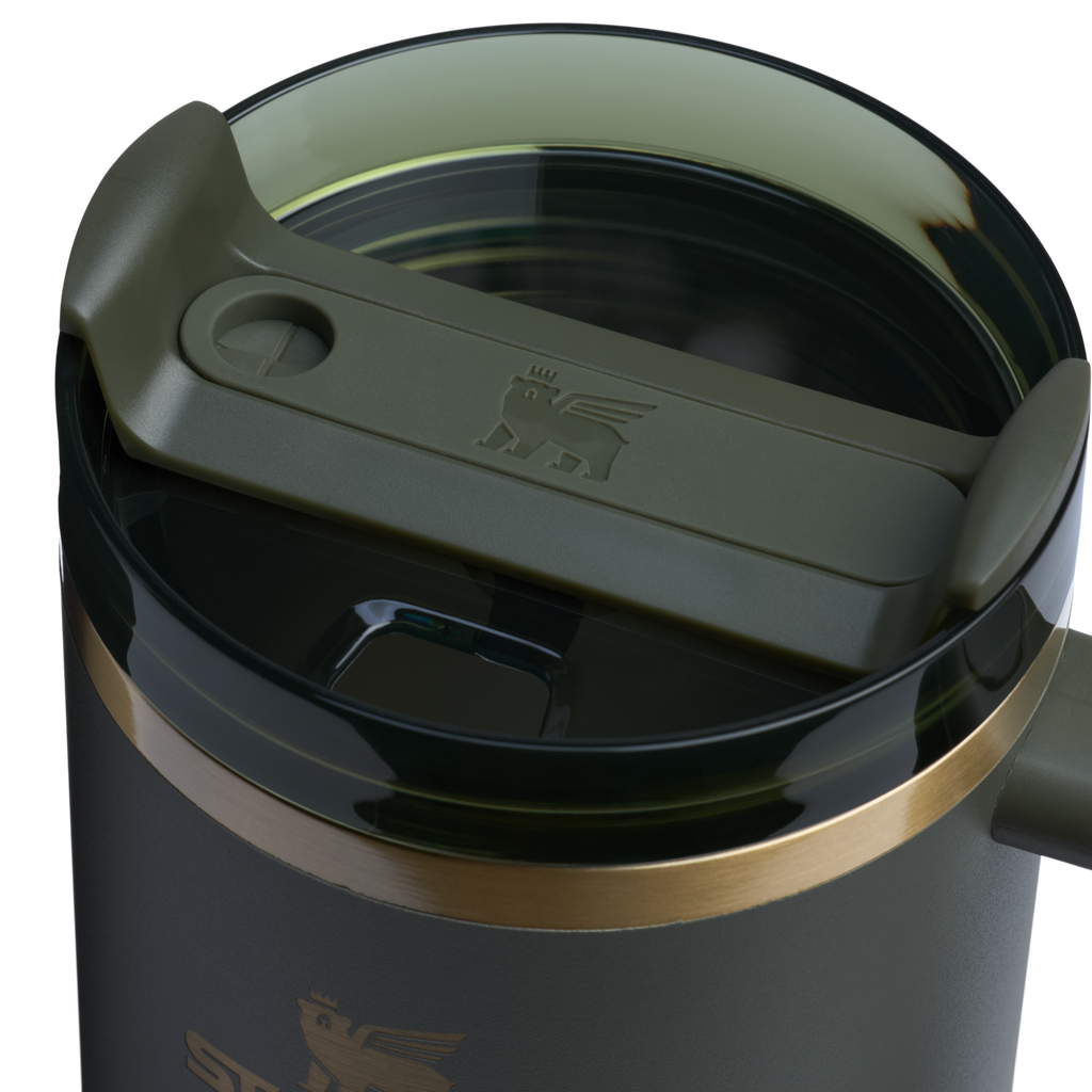 Splash-Resistant FlowState The Quencher H2.0 Flowstate Tumbler  | Stanley Create D332L - Double-Wall Vacuum Insulated Travel Tumbler with Straw Detail