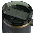 Splash-Resistant FlowState The Quencher H2.0 Flowstate Tumbler  | Stanley Create D332L - Double-Wall Vacuum Insulated Travel Tumbler with Straw Detail