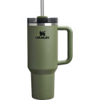 Splash-Resistant FlowState The Quencher H2.0 Flowstate Tumbler  | Stanley Create D332L - Double-Wall Vacuum Insulated Travel Tumbler with Straw - Dried Pine