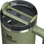 Splash-Resistant FlowState The Quencher H2.0 Flowstate Tumbler  | Stanley Create D332L - Double-Wall Vacuum Insulated Travel Tumbler with Straw Detail