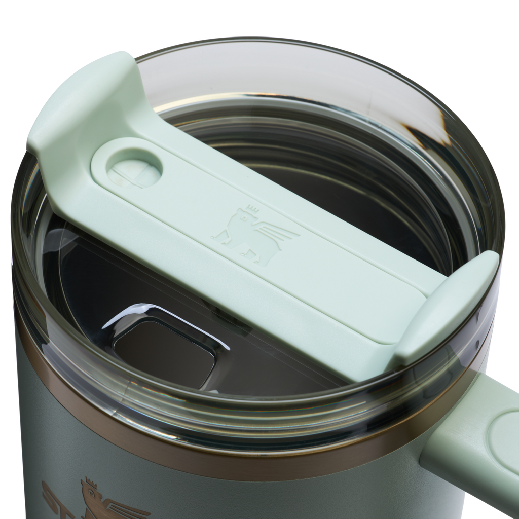 Splash-Resistant FlowState The Quencher H2.0 Flowstate Tumbler  | Stanley Create D332L - Double-Wall Vacuum Insulated Travel Tumbler with Straw Detail
