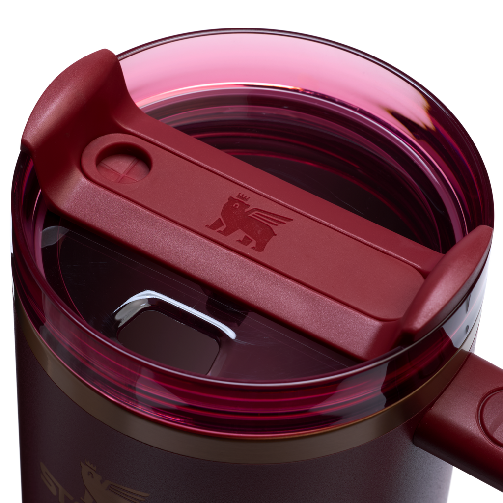 Splash-Resistant FlowState The Quencher H2.0 Flowstate Tumbler  | Stanley Create D332L - Double-Wall Vacuum Insulated Travel Tumbler with Straw Detail