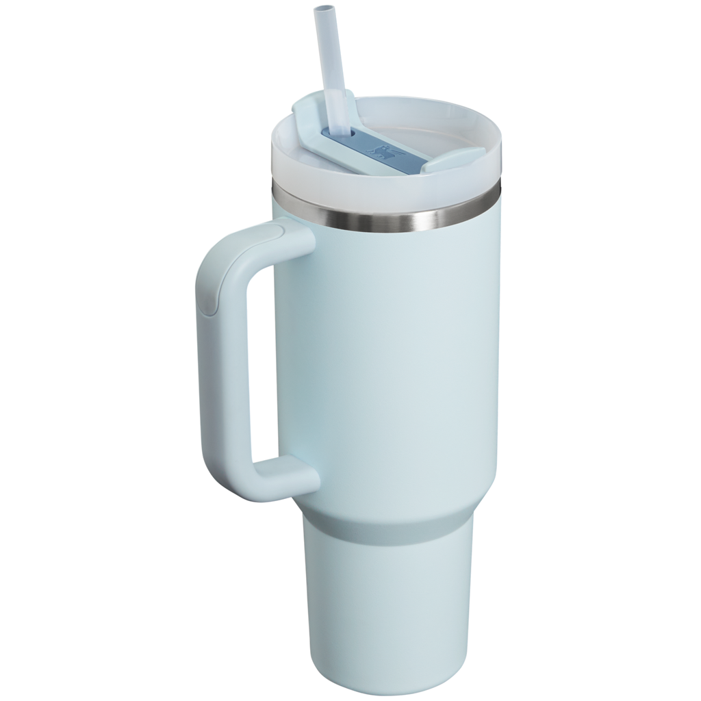 Splash-Resistant FlowState The Quencher H2.0 Flowstate Tumbler  | Stanley Create D332L - Double-Wall Vacuum Insulated Travel Tumbler with Straw Detail