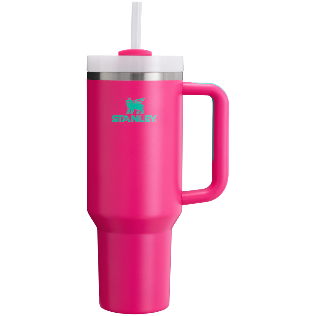Splash-Resistant FlowState The Quencher H2.0 Flowstate Tumbler  | Stanley Create D332L - Double-Wall Vacuum Insulated Travel Tumbler with Straw Detail