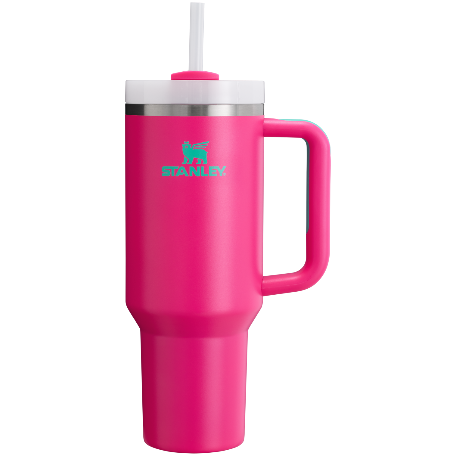 Splash-Resistant FlowState The Quencher H2.0 Flowstate Tumbler  | Stanley Create D332L - Double-Wall Vacuum Insulated Travel Tumbler with Straw Detail