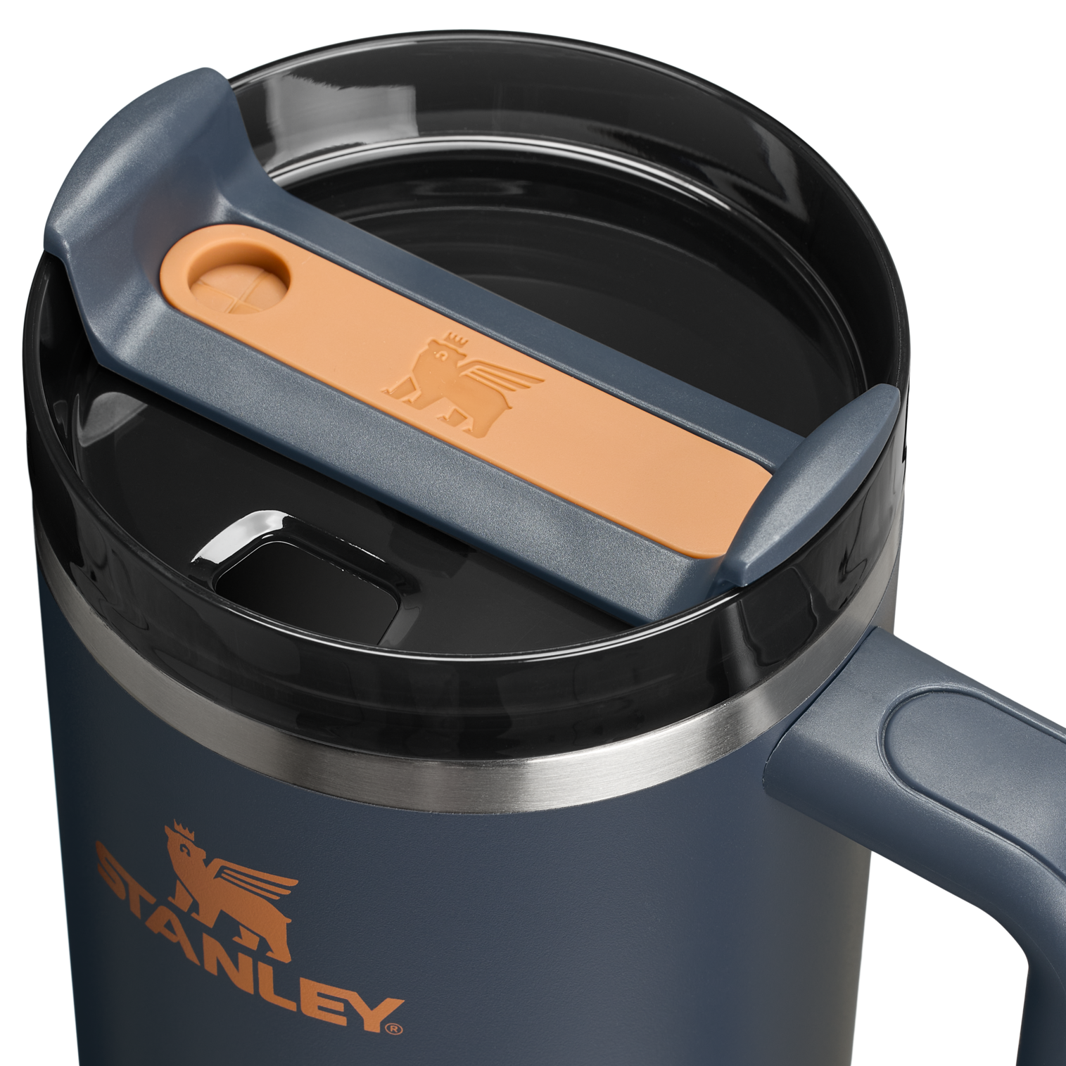 Splash-Resistant FlowState The Quencher H2.0 Flowstate Tumbler  | Stanley Create D332L - Double-Wall Vacuum Insulated Travel Tumbler with Straw Detail