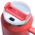 Splash-Resistant FlowState The Quencher H2.0 Flowstate Tumbler D365U - Double-Wall Vacuum Insulated Travel Tumbler with Straw Detail