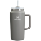 Splash-Resistant FlowState The Quencher H2.0 Flowstate Tumbler D365U - Double-Wall Vacuum Insulated Travel Tumbler with Straw - Stone