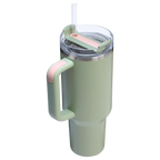 Splash-Resistant FlowState The Quencher H2.0 Flowstate Tumbler  | Stanley Create D332L - Double-Wall Vacuum Insulated Travel Tumbler with Straw Detail