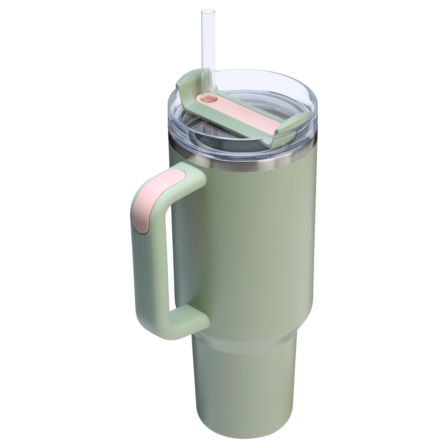 Splash-Resistant FlowState The Quencher H2.0 Flowstate Tumbler  | Stanley Create D332L - Double-Wall Vacuum Insulated Travel Tumbler with Straw Detail