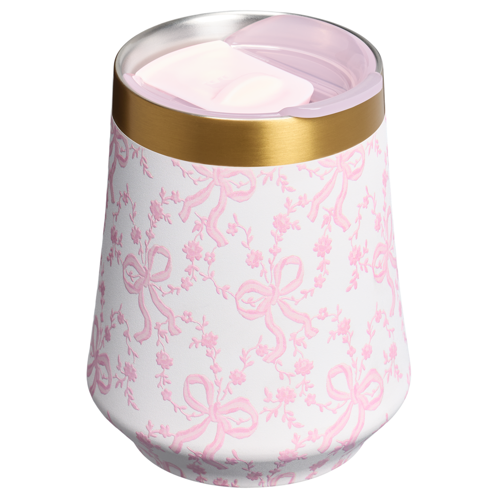 Flavor-Preserving Stanley 1913 x LoveShackFancy Holiday Reserve Wine Tumbler D367F - Reserve Collection Stainless Steel Whiskey Cup Detail