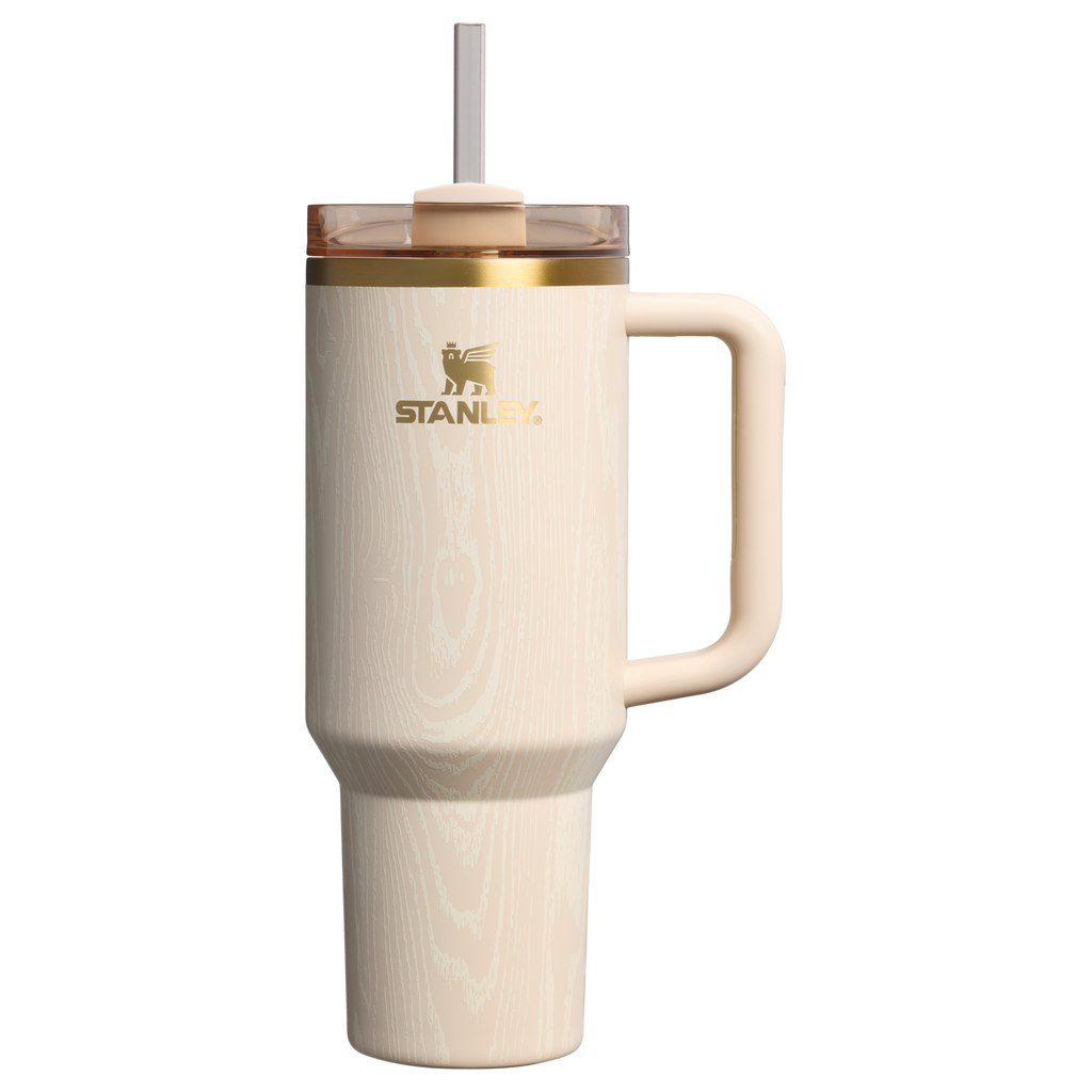 Insulated Travel The Cheers & Cheer Quencher H2.0 Flowstate Tumbler D188Q - Double-Wall Vacuum Insulated Travel Tumbler with Straw - Birch Woodgrain