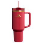 Insulated Travel The Cheers & Cheer Quencher H2.0 Flowstate Tumbler D188Q - Double-Wall Vacuum Insulated Travel Tumbler with Straw - Holly Berry Gloss