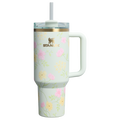 Double-Wall Vacuum The Easter Quencher H2.0 Flowstate Tumbler D256K - 40oz Large Capacity Car-Cup Friendly Quencher - Spring Blossoms