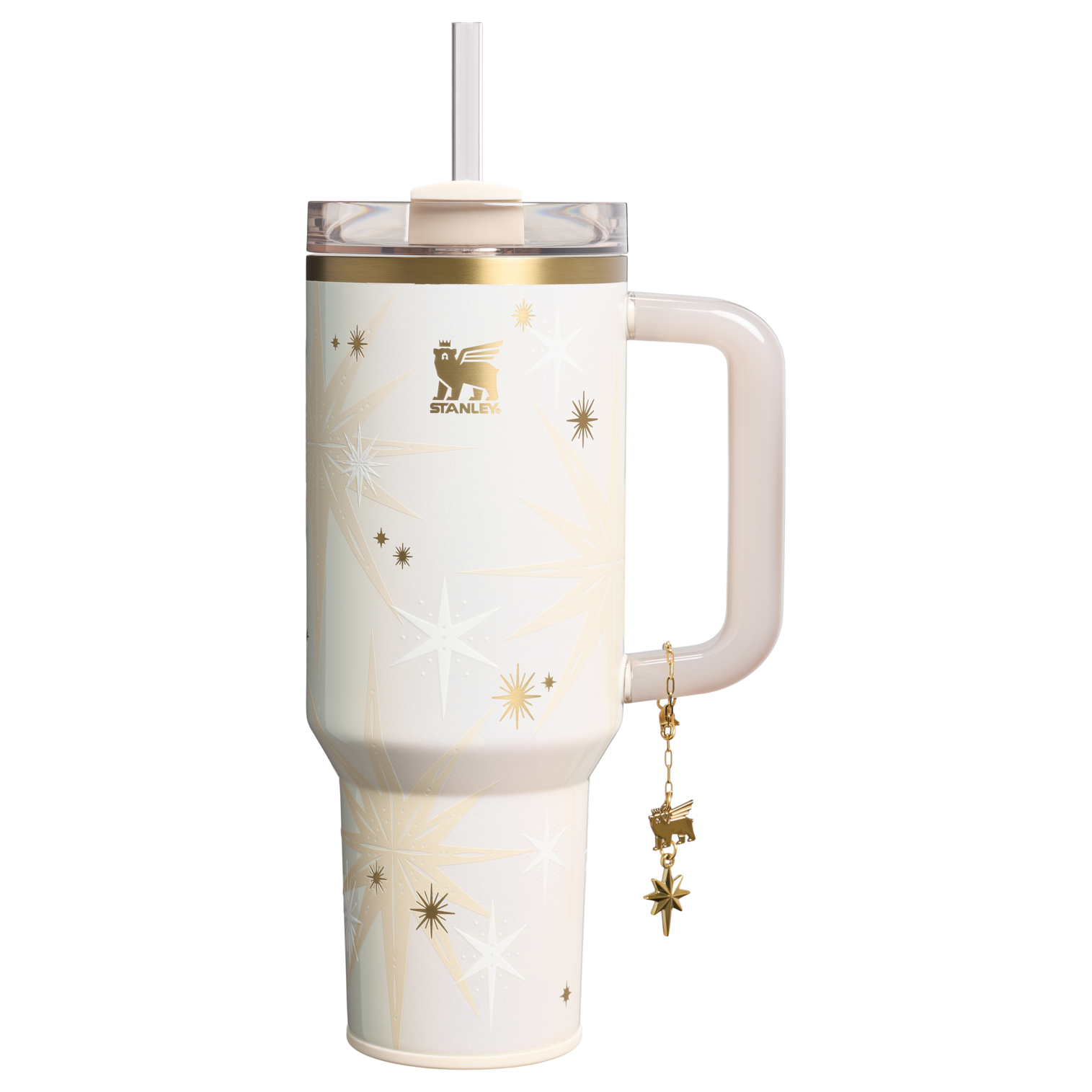 Splash-Resistant FlowState The Quencher Luxe H2.0 Flowstate Tumbler D368A - Premium Stainless Steel Straw Cup for All-Day Hydration - Starlight Shimmer