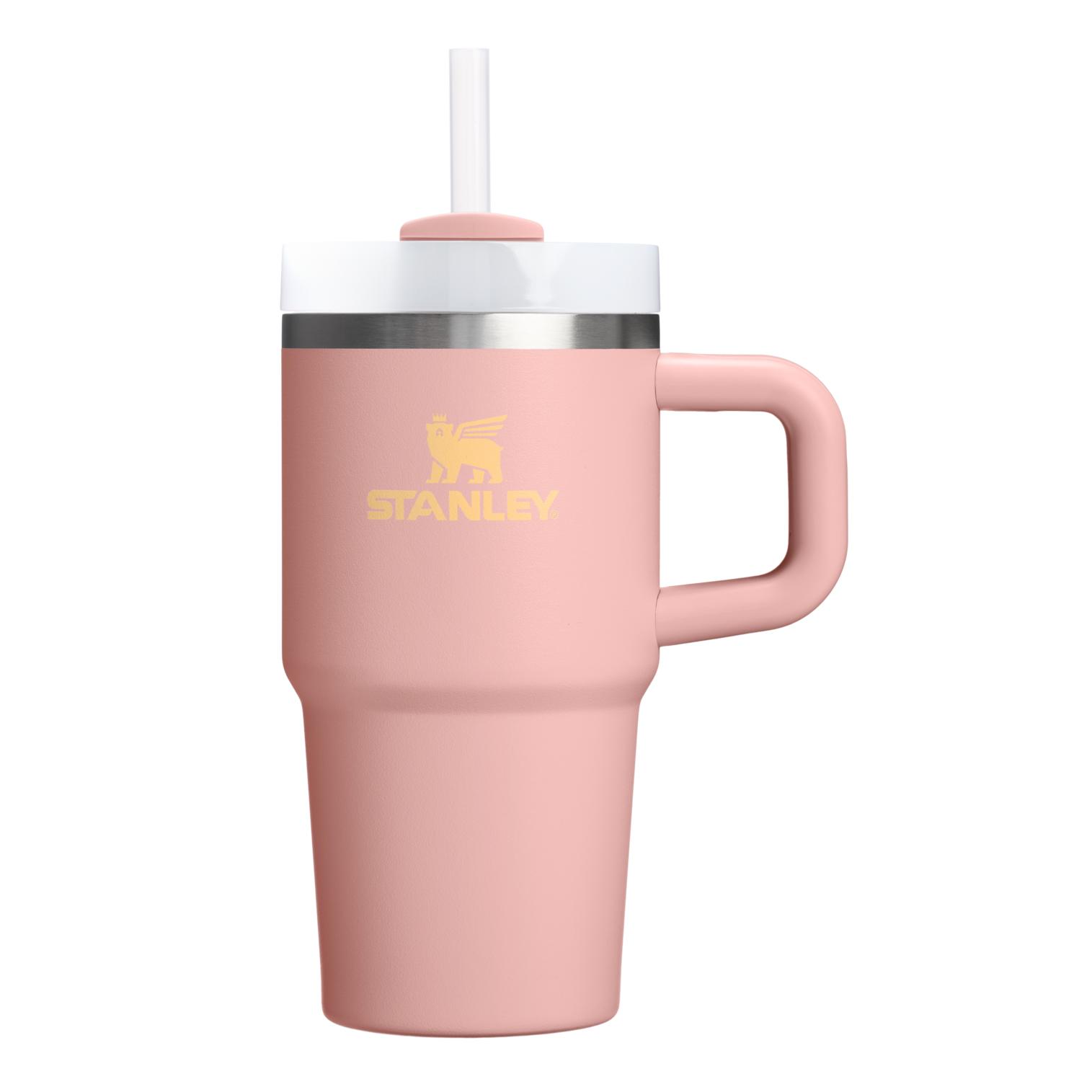 Large Capacity The Quencher H2.O Flowstate Tumbler | Stanley Create D274S - Premium Stainless Steel Straw Cup for All-Day Hydration - Peach Rose