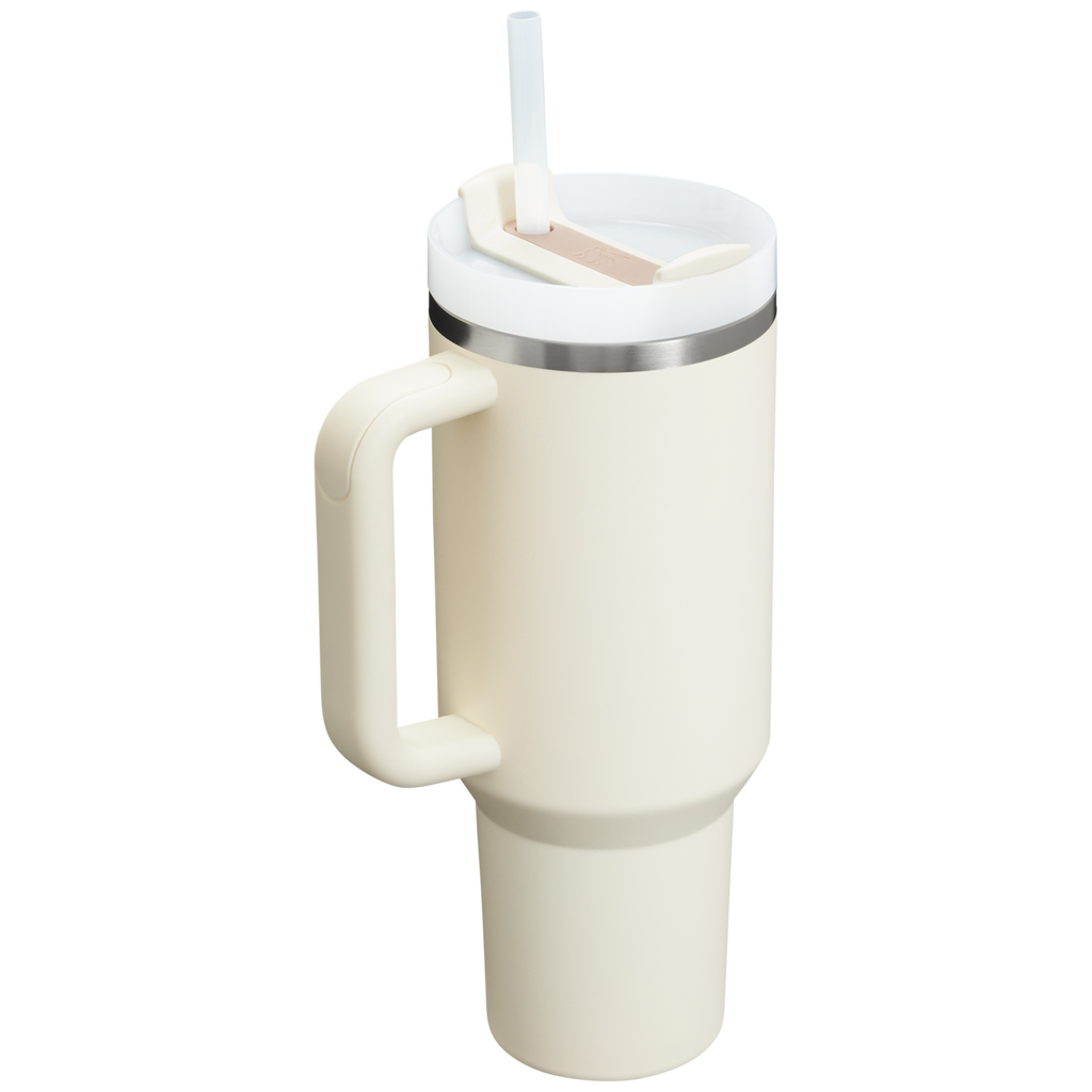 Splash-Resistant FlowState The Quencher H2.0 Flowstate Tumbler  | Stanley Create D332L - Double-Wall Vacuum Insulated Travel Tumbler with Straw Detail