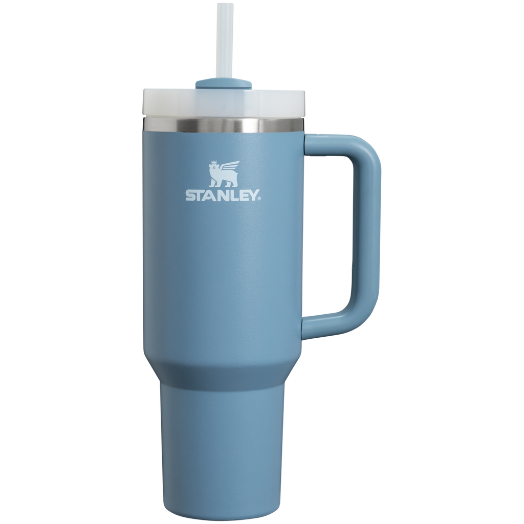 Splash-Resistant FlowState The Quencher H2.0 Flowstate Tumbler  | Stanley Create D332L - Double-Wall Vacuum Insulated Travel Tumbler with Straw Detail