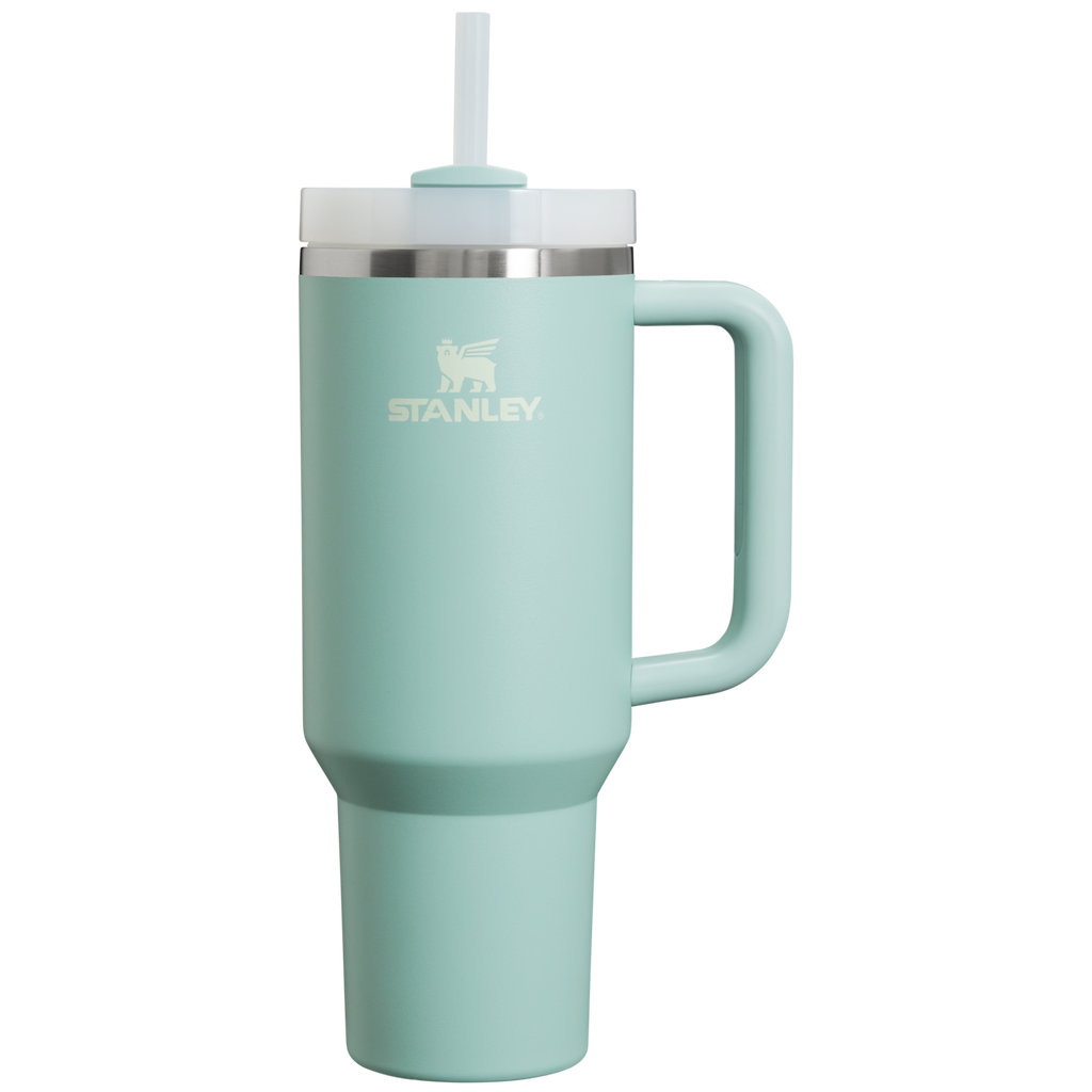 Splash-Resistant FlowState The Quencher H2.0 Flowstate Tumbler  | Stanley Create D332L - Double-Wall Vacuum Insulated Travel Tumbler with Straw Detail
