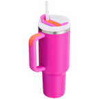 Splash-Resistant FlowState The Quencher H2.0 Flowstate Tumbler  | Stanley Create D332L - Double-Wall Vacuum Insulated Travel Tumbler with Straw Detail