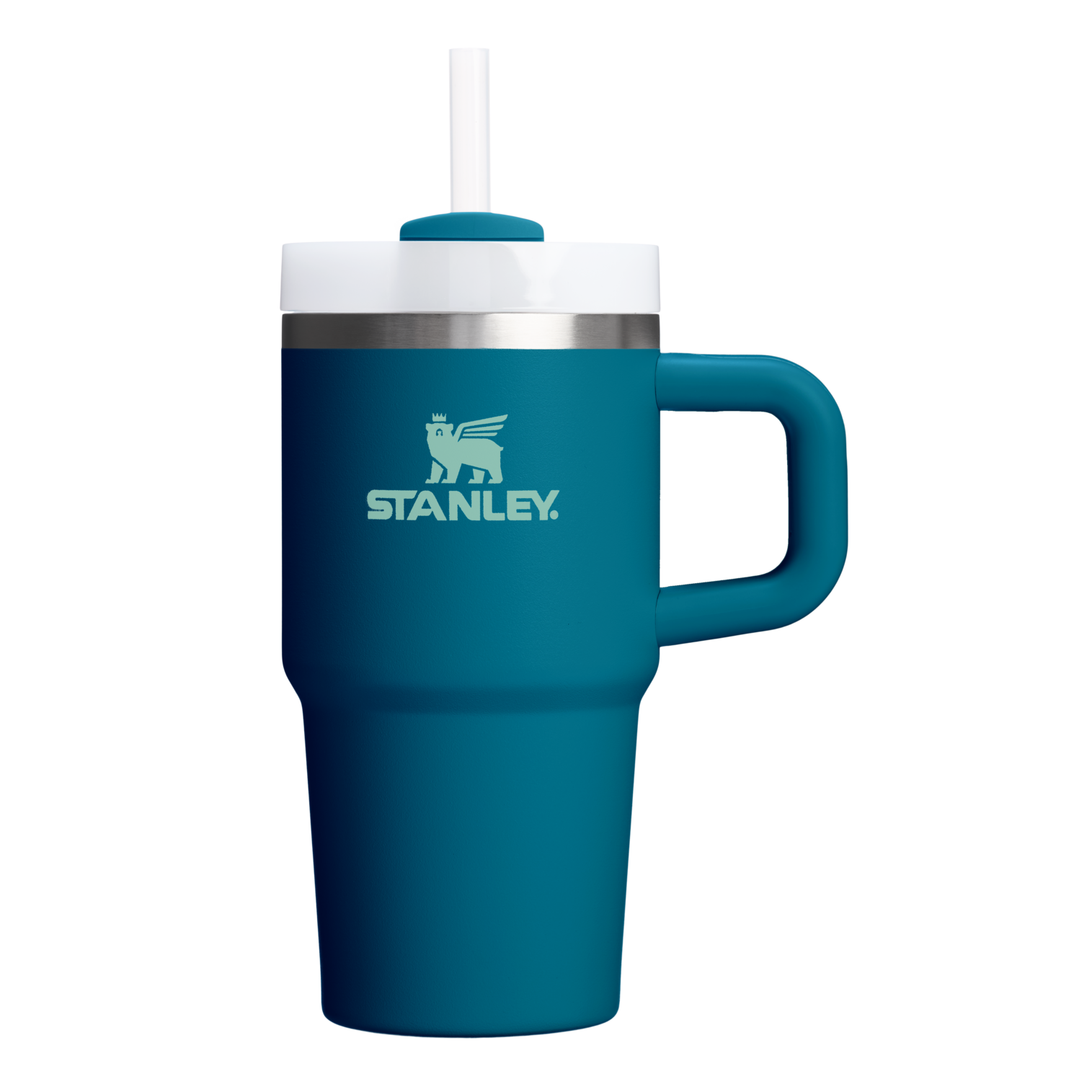 Large Capacity The Quencher H2.O Flowstate Tumbler | Stanley Create D274S - Premium Stainless Steel Straw Cup for All-Day Hydration - Coastal Teal